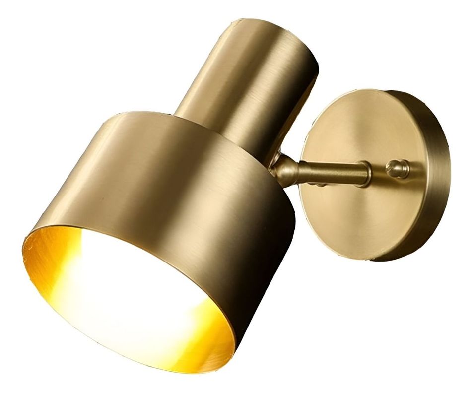 Lámpara Aplique Pared LED Nórdico Dorada Ajustable E27 Jhn-1