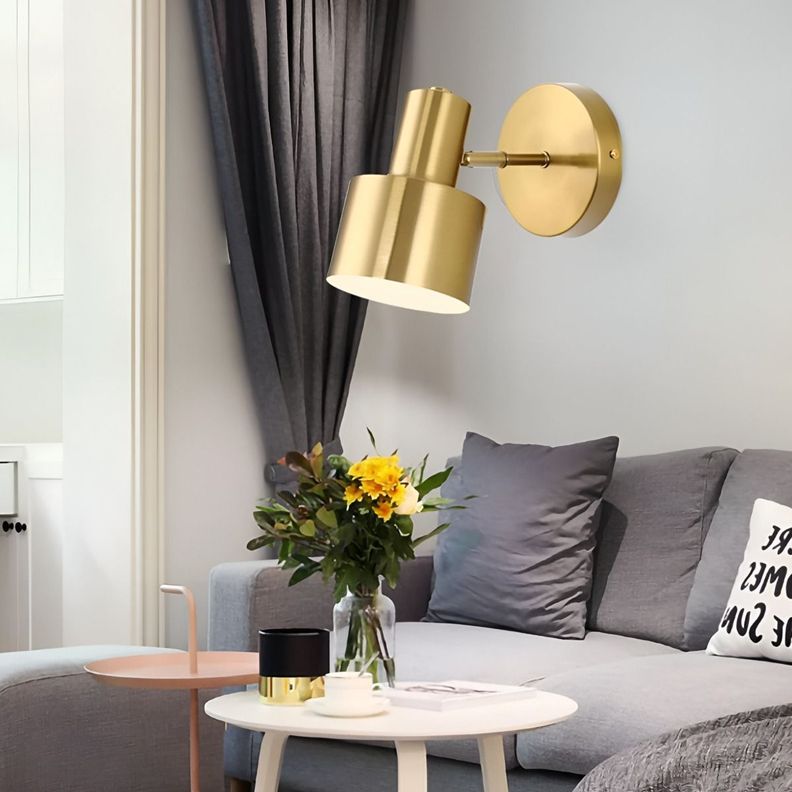 Lámpara Aplique Pared LED Nórdico Dorada Ajustable E27 Jhn-2
