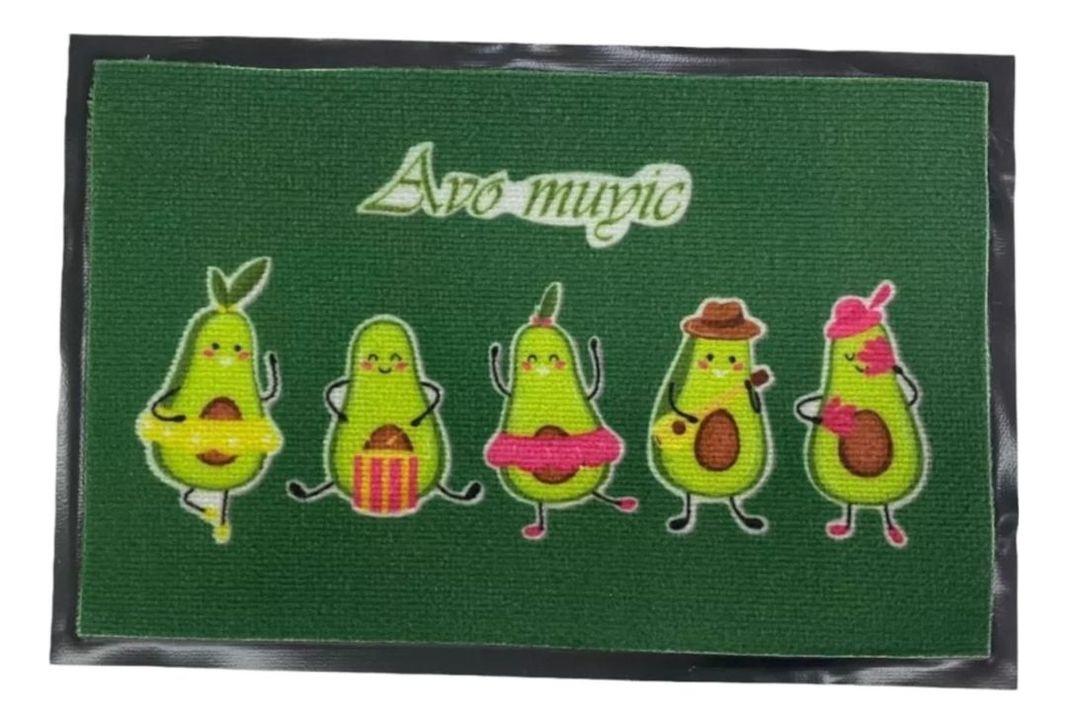 Set de 3 Alfombra Decorativa Entrada Goma Diseño Palta Jhn-0