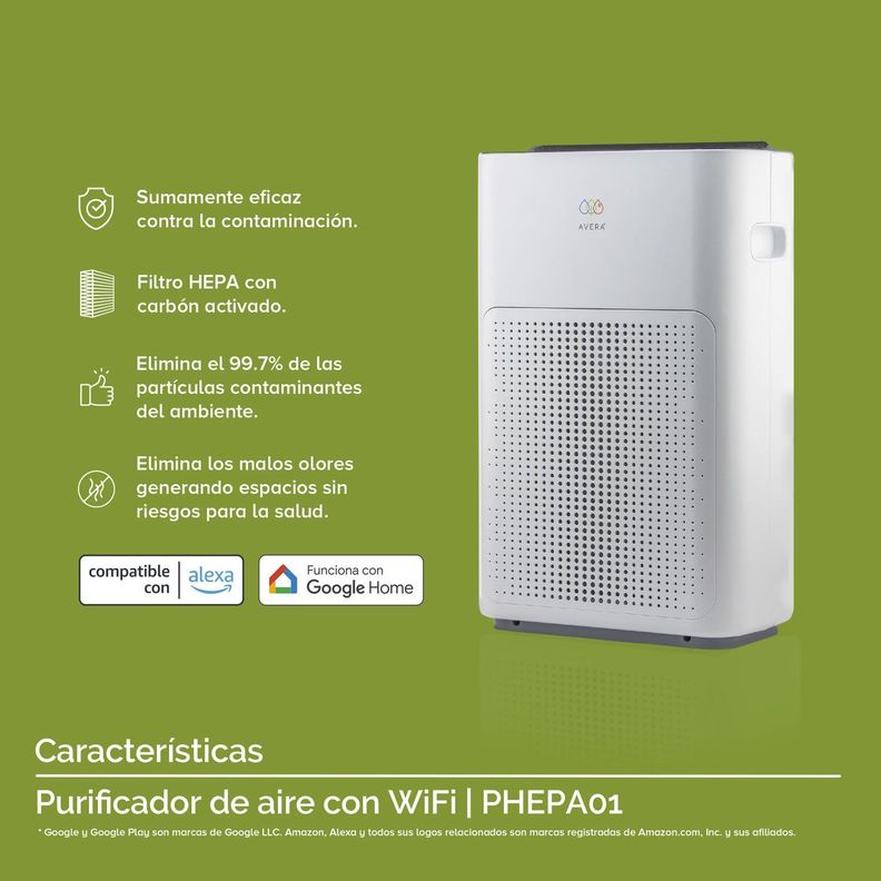 Purificador de Aire Inteligente WiFi PHEPA01-6