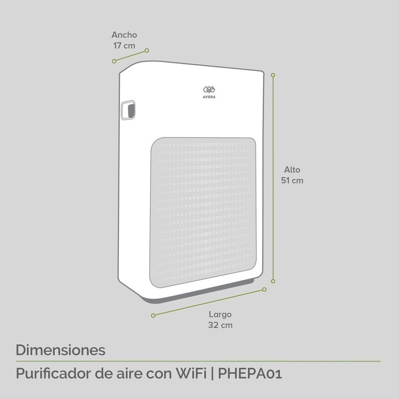 Purificador de Aire Inteligente WiFi PHEPA01-7