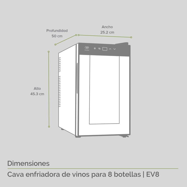Cava de Vino Enfriadora 8 Botellas EV8-3