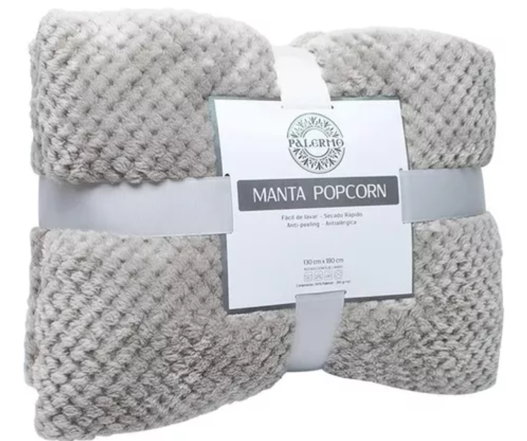Manta Grande Pop Corn 130x180 Cms Antialergica Palermo-0