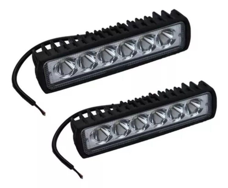 Pack 2 Foco Led Focos Neblineros Led Barra Led 4x4 18w/q055-0