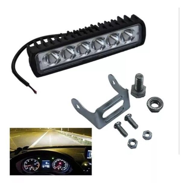 Pack 2 Foco Led Focos Neblineros Led Barra Led 4x4 18w/q055-1