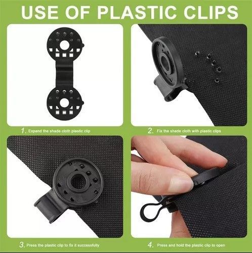 10 Gancho Clip Para Fijación Lona Toldo Mallas Carpa Camping-3