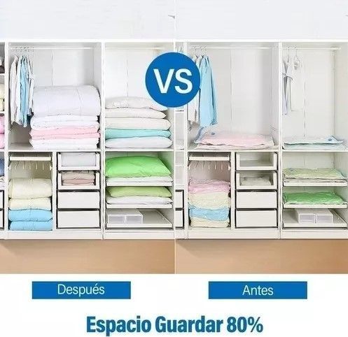 Pack 5 Bolsas Organizadoras Al Vacio Con Bomba Manual-3