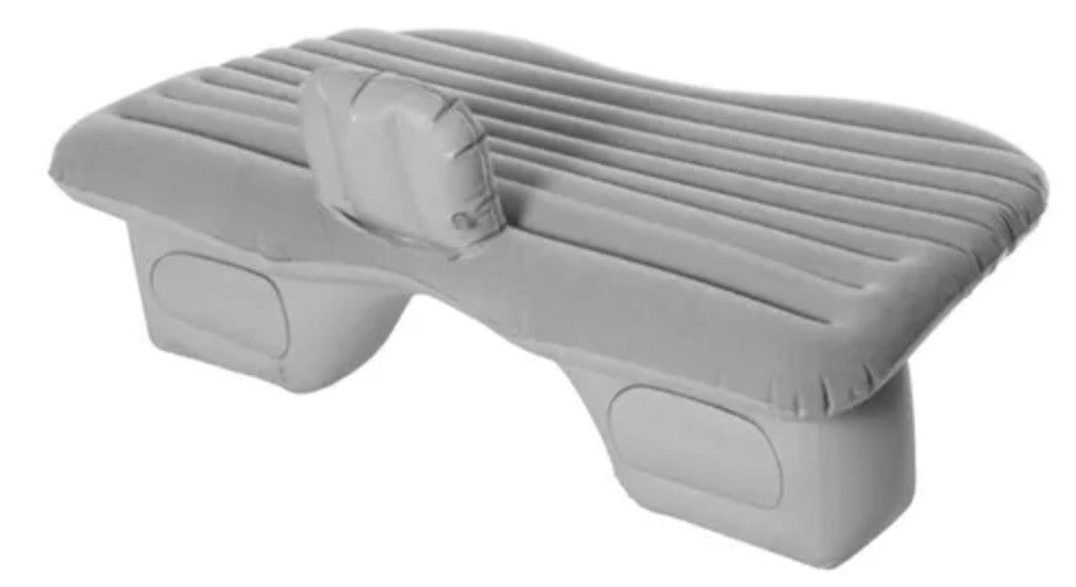 Colchon Inflable Para Autos 2 Almohadas Compresor Comodo Color Gris-3