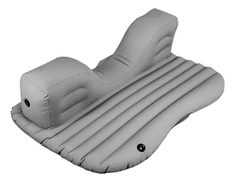 Colchon Inflable Para Autos 2 Almohadas Compresor Comodo Color Gris-4