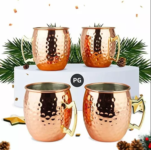 Set 4 Vasos Cobre 550ml Premium Coctel Tragos-1