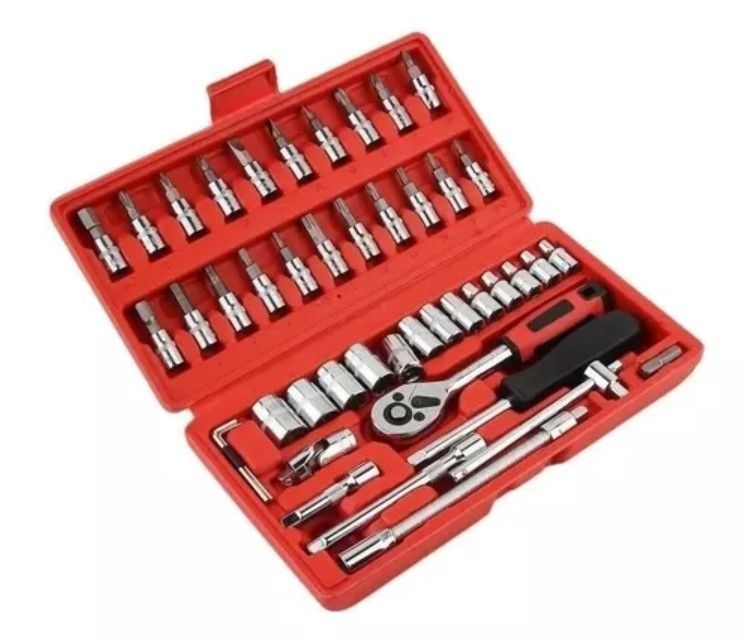 Juego Caja Set Dados Chicharra 46 Pcs Herramientas-0