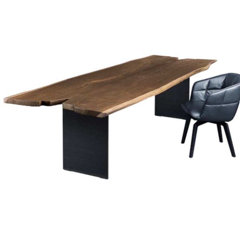 Comedor Metal Cubierta Madera -1