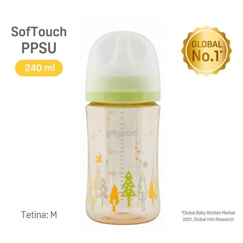 Mamadera Softouch Pigeon PPSU 240 ml Forest-3