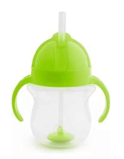 Vaso Antiderrame Any Angle Bombilla Con Peso Y Asas 207ml Munchkin verde-0