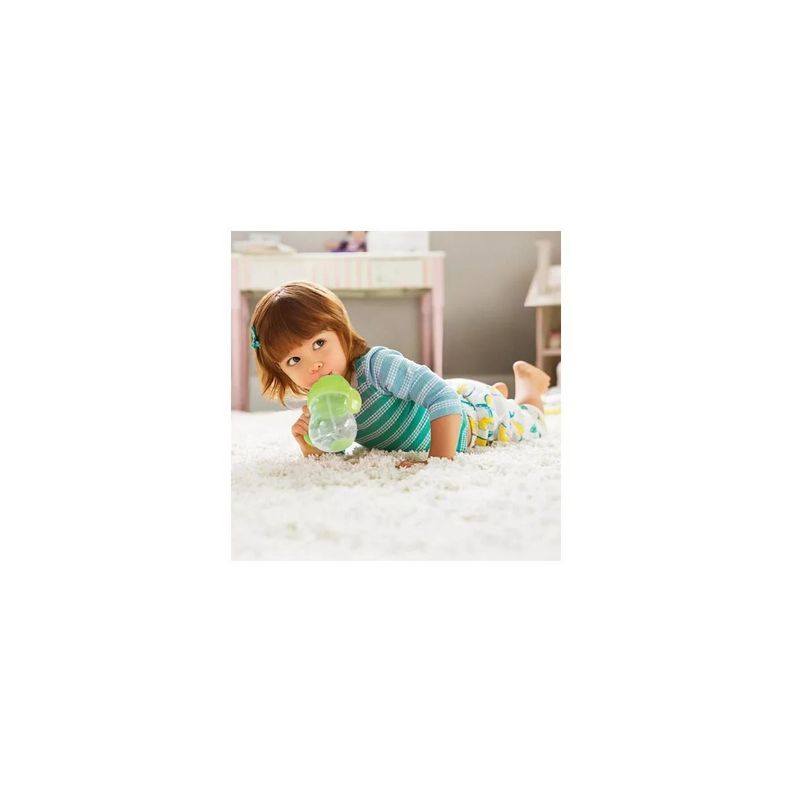 Vaso Antiderrame Any Angle Bombilla Con Peso Y Asas 207ml Munchkin verde-1