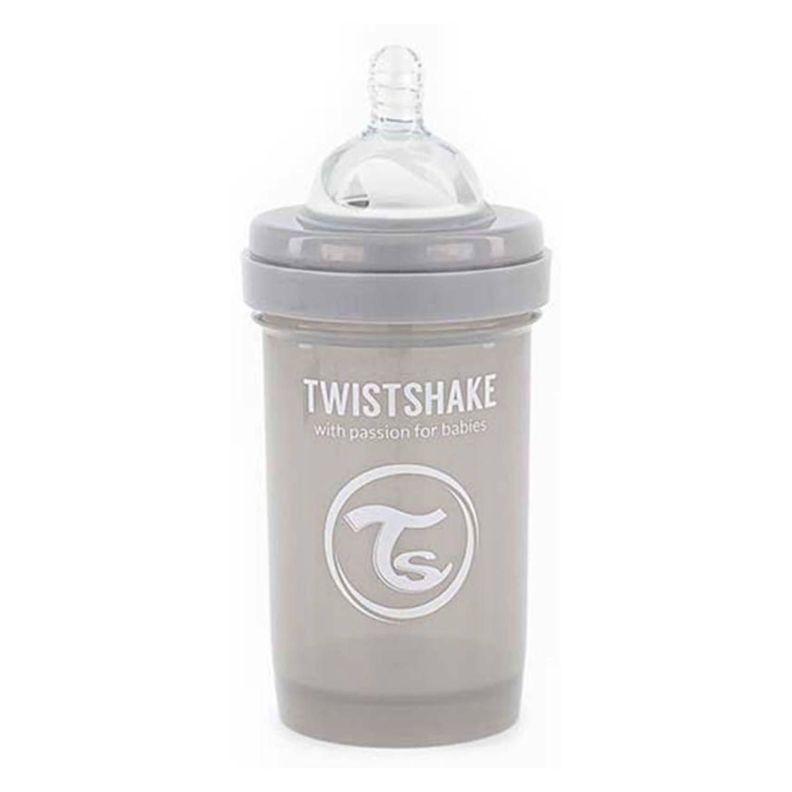 Mamadera Anti -Cólicos Twistshake 180 ml gris-1