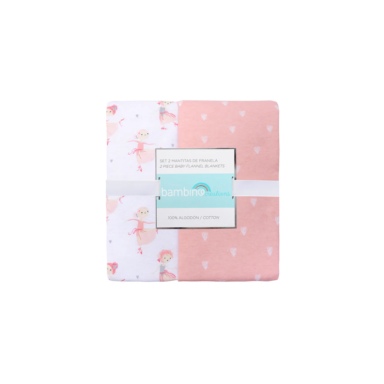 Set Mantitas Para Bebé Bambino Rosado Bailarinas-0