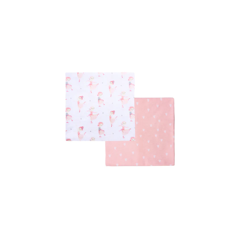 Set Mantitas Para Bebé Bambino Rosado Bailarinas-1