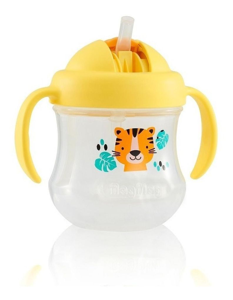 Vaso Con Bombilla Magmag 8 Meses + Pigeon amarillo-1