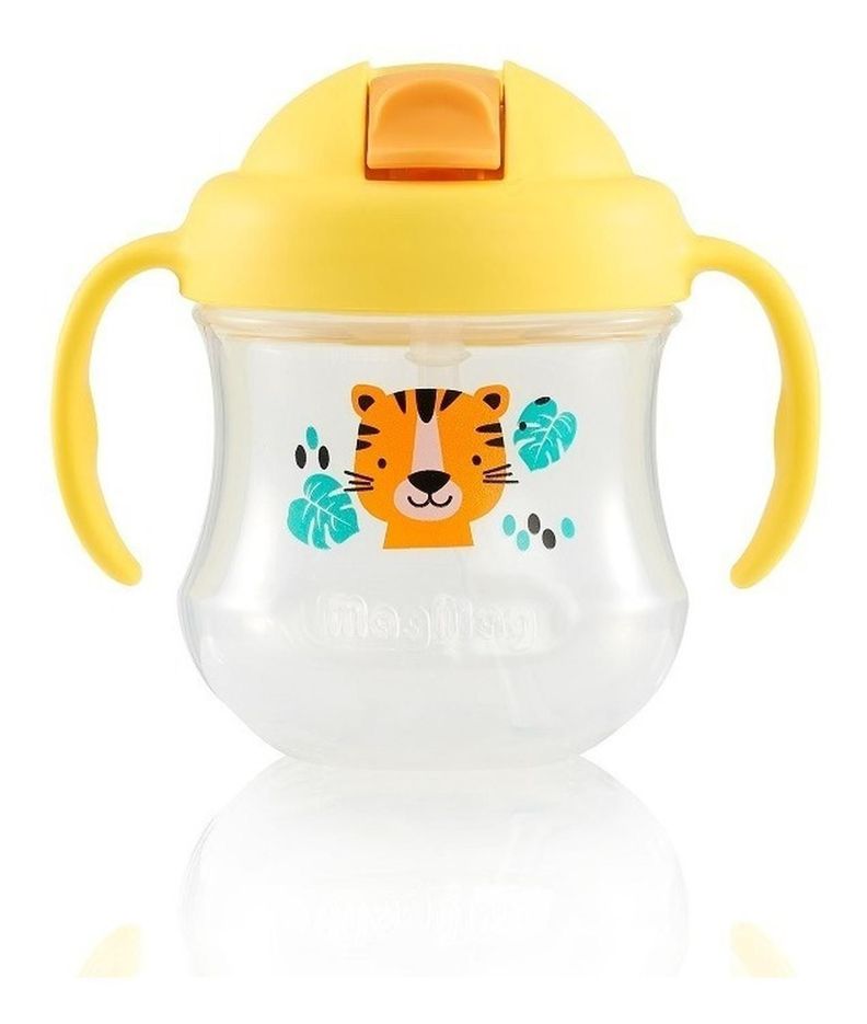Vaso Con Bombilla Magmag 8 Meses + Pigeon amarillo-2