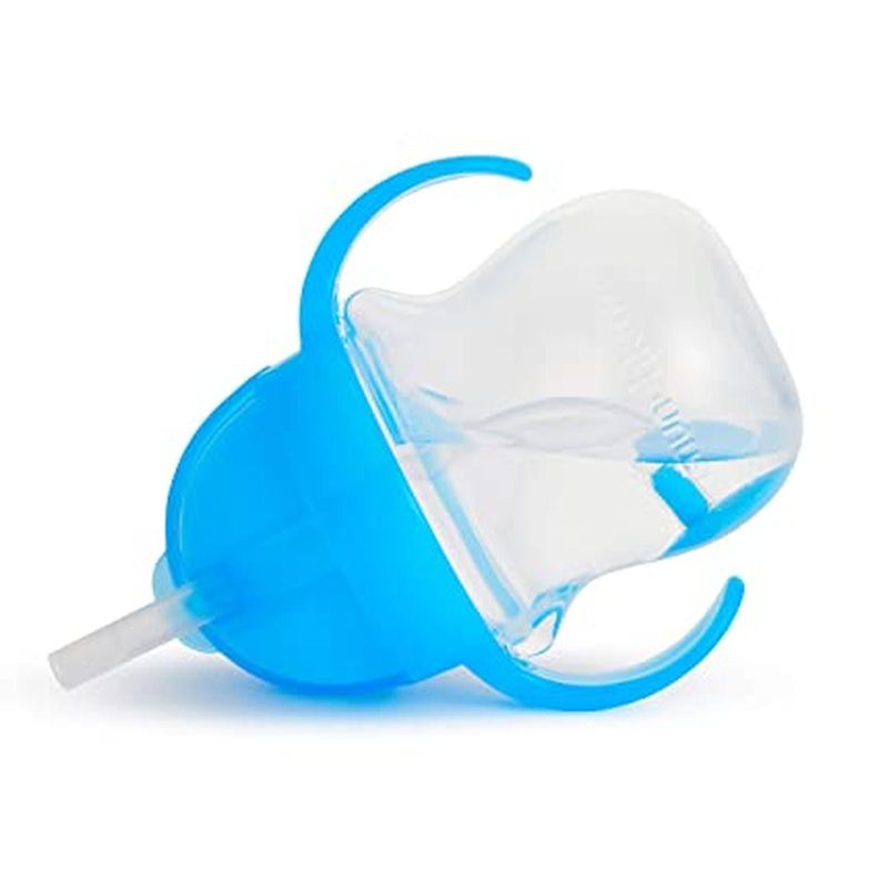 Vaso Antiderrame Any Angle Bombilla Con Peso Y Asas 207ml Munchkin azul-1