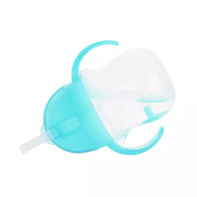 Vaso Antiderrame Any Angle Bombilla Con Peso Y Asas 207ml Munchkin azul-3