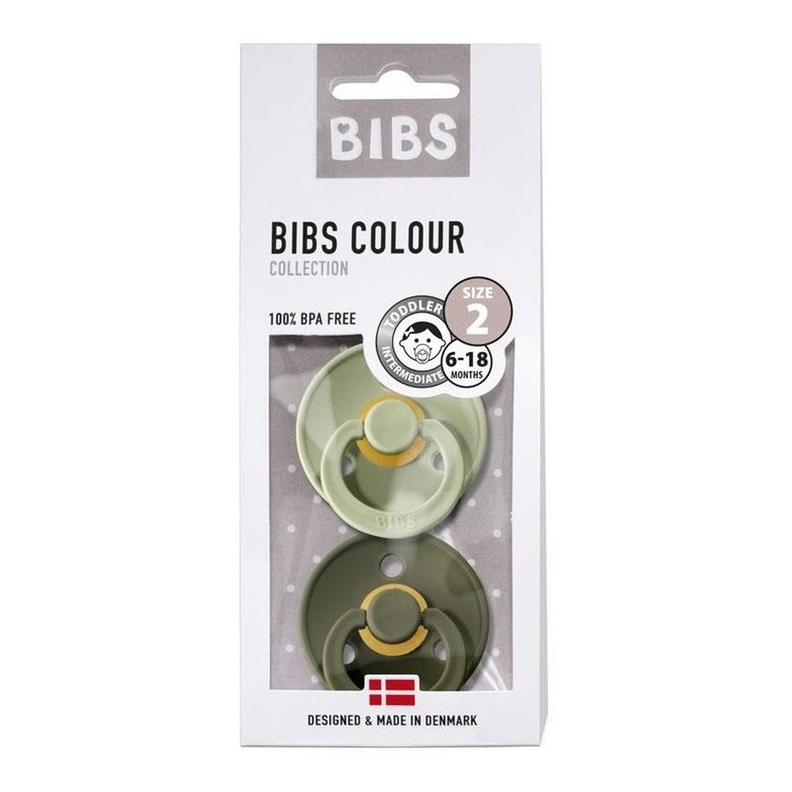 Pack Chupetes Bibs Talla 2 - Sage/Hunter Green-1