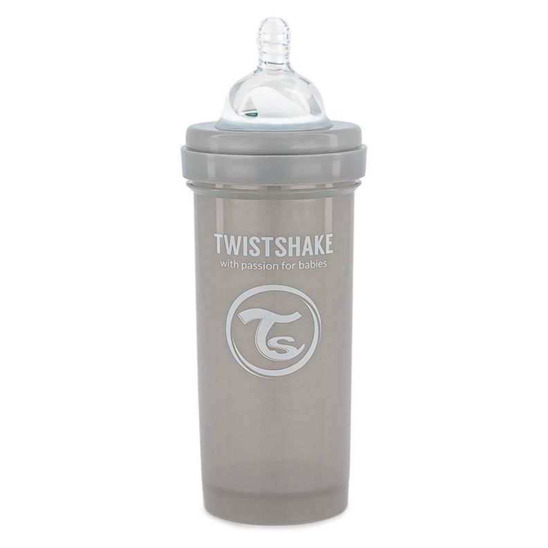 Mamadera Anti -Cólicos Twistshake 330 ml gris-1