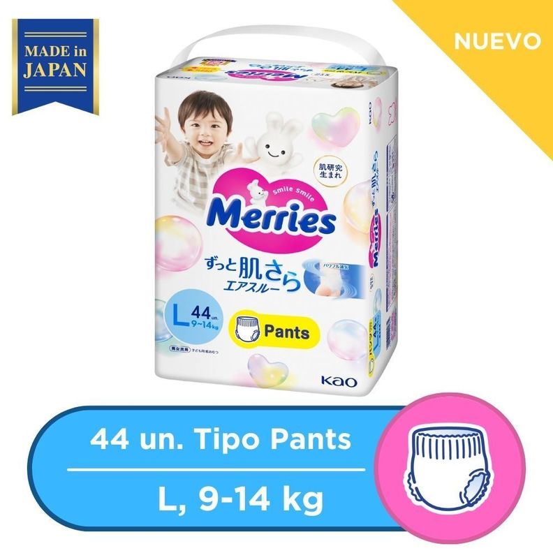 Pañales Merries Pants L 44 Pcs Super Jumbo-0