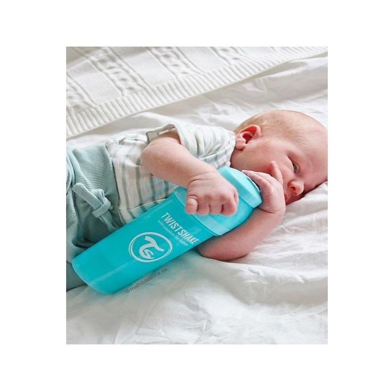 Mamadera Anti -Cólicos Twistshake 260 ml azul-1