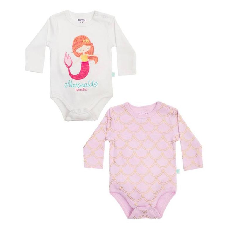 Pack Bodys Manga Larga Sirena Bambino-0