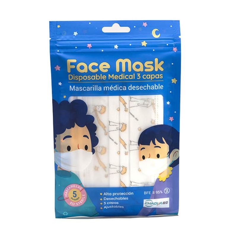 Mascarillas Infantil Desechable x 5-0