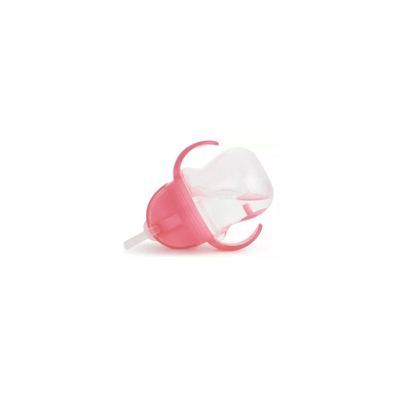 Vaso Antiderrame Any Angle Bombilla Con Peso Y Asas 207ml Munchkin rosa-1