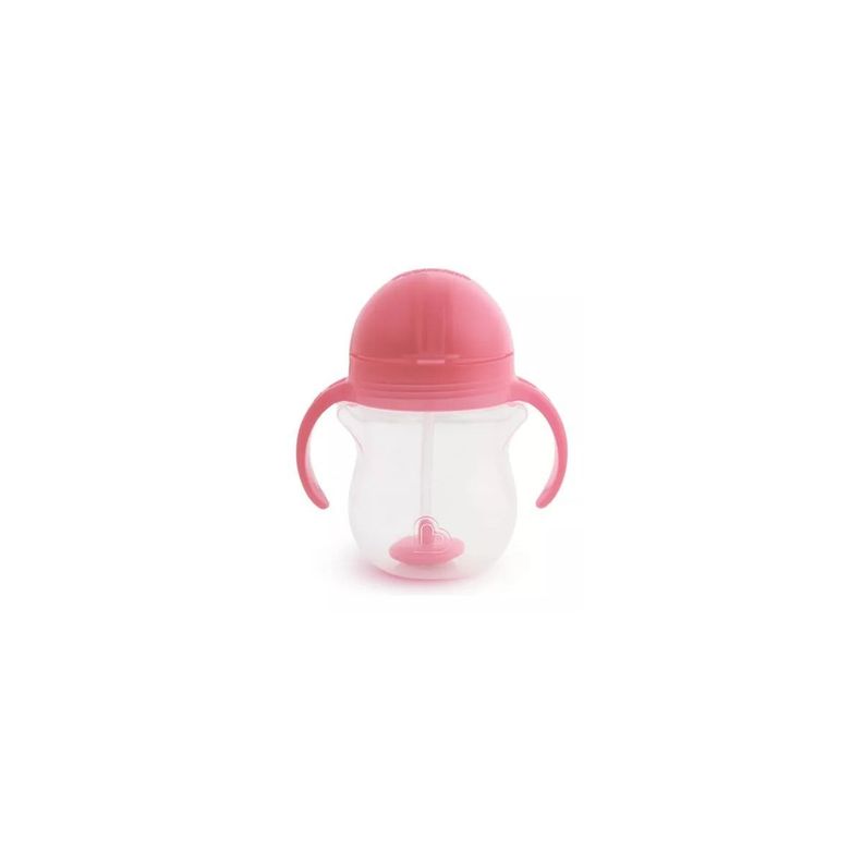 Vaso Antiderrame Any Angle Bombilla Con Peso Y Asas 207ml Munchkin rosa-2