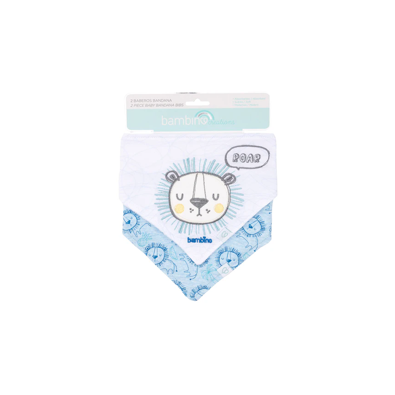 Bipack Babero Bandana Blanco León-0