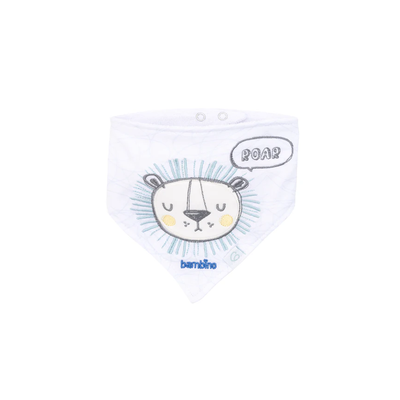 Bipack Babero Bandana Blanco León-2