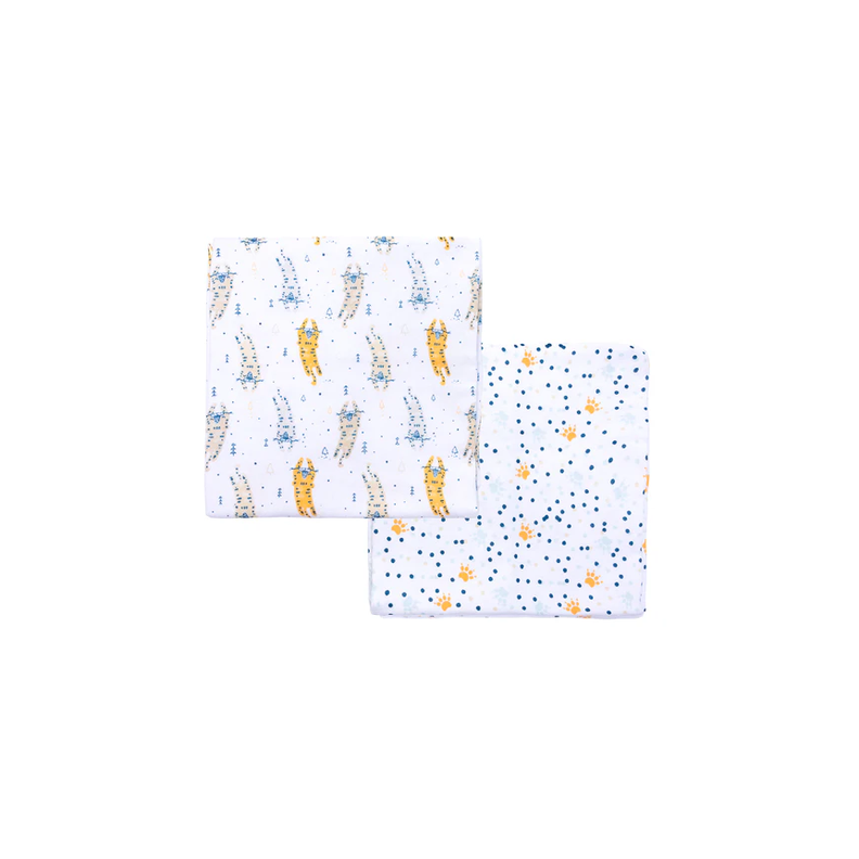 Set Mantitas Para Bebé Bambino Tigre Blanco-1