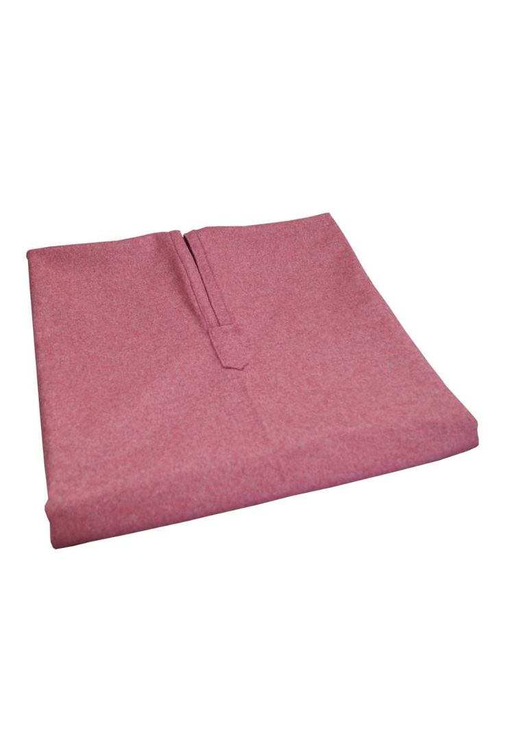 Poncho Paño 100% Lana Unisex - Largo - Rosa-1