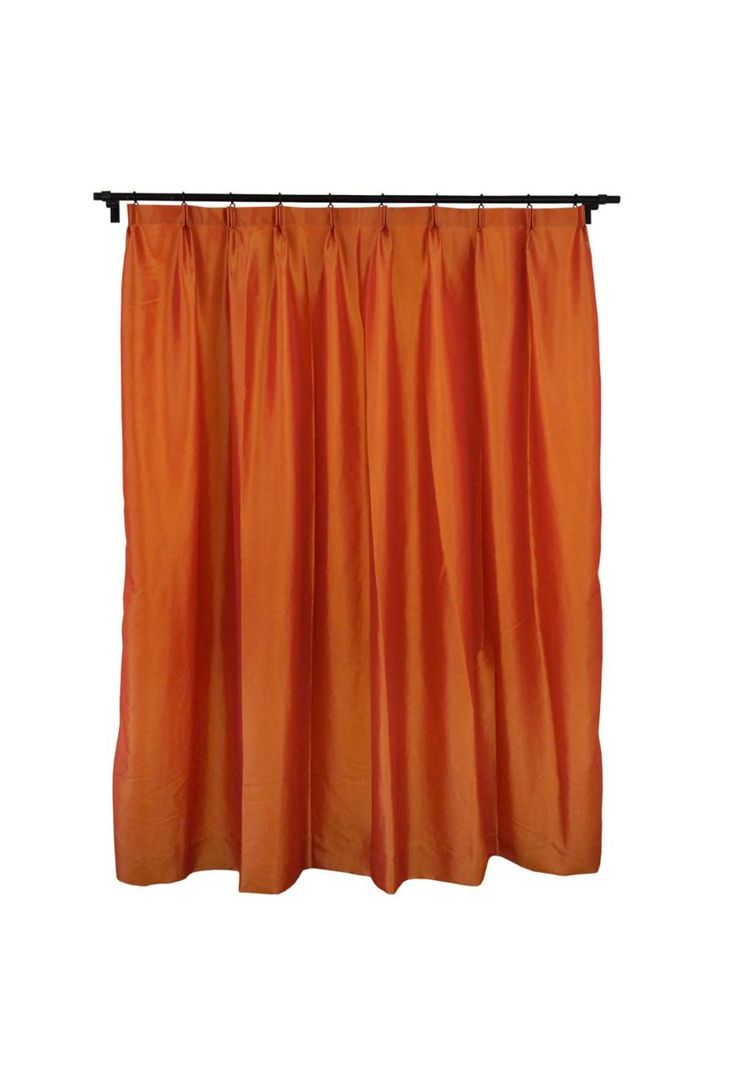 Cortina Silky Pinzas 160x230 cm - Naranja-0