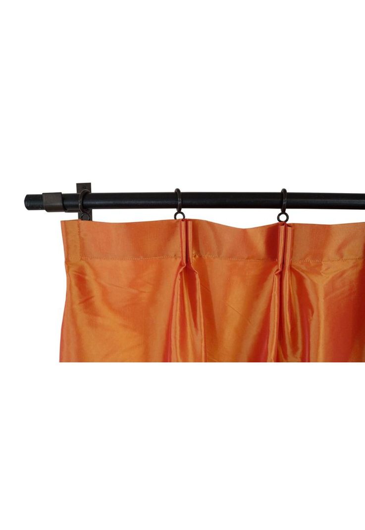 Cortina Silky Pinzas 160x230 cm - Naranja-1