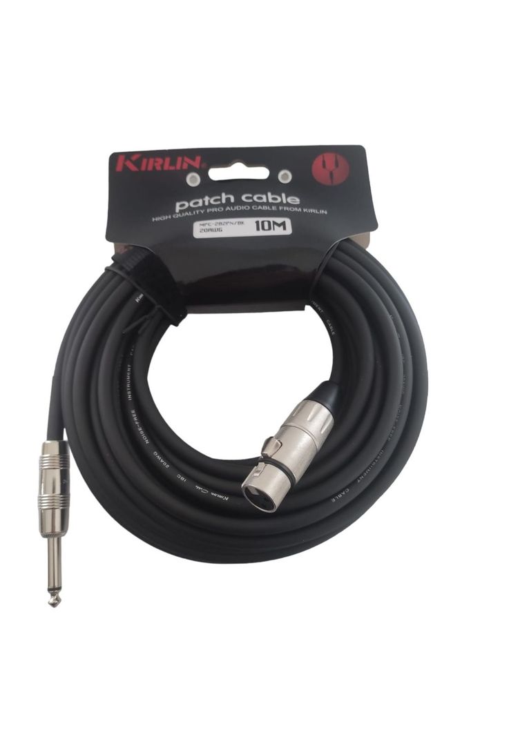 Cable XLR-Plug 6,3mm de 10 mt Kirlin MPC-282PN/BK-10M-0