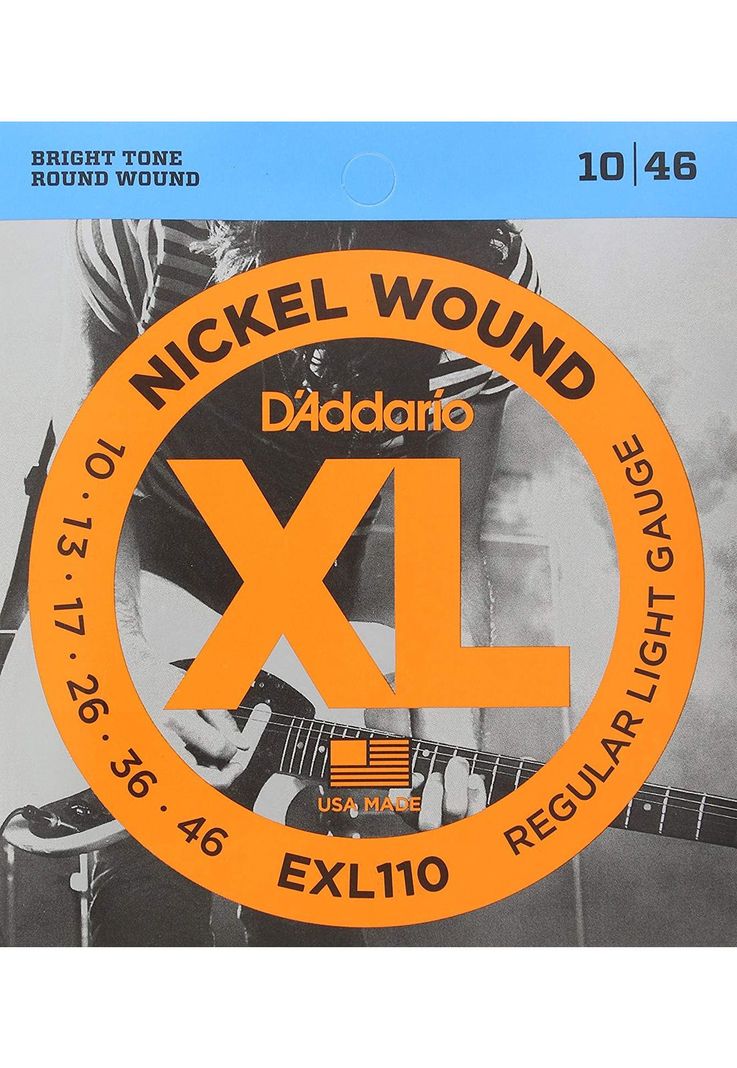 Cuerdas Guitarra Electrica D'Addaro EXL110 Nickel Wound, Regular Light, 10-46-0