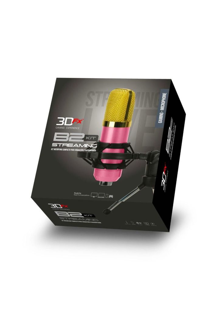 Kit de microfono para transmision 3DFX B2 Pink-3
