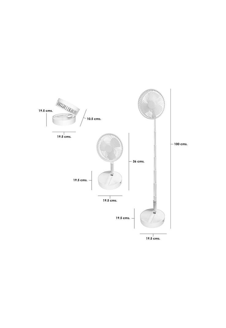 Ventilador Portatil USB de 8" Amazing Tornado Blanco-1
