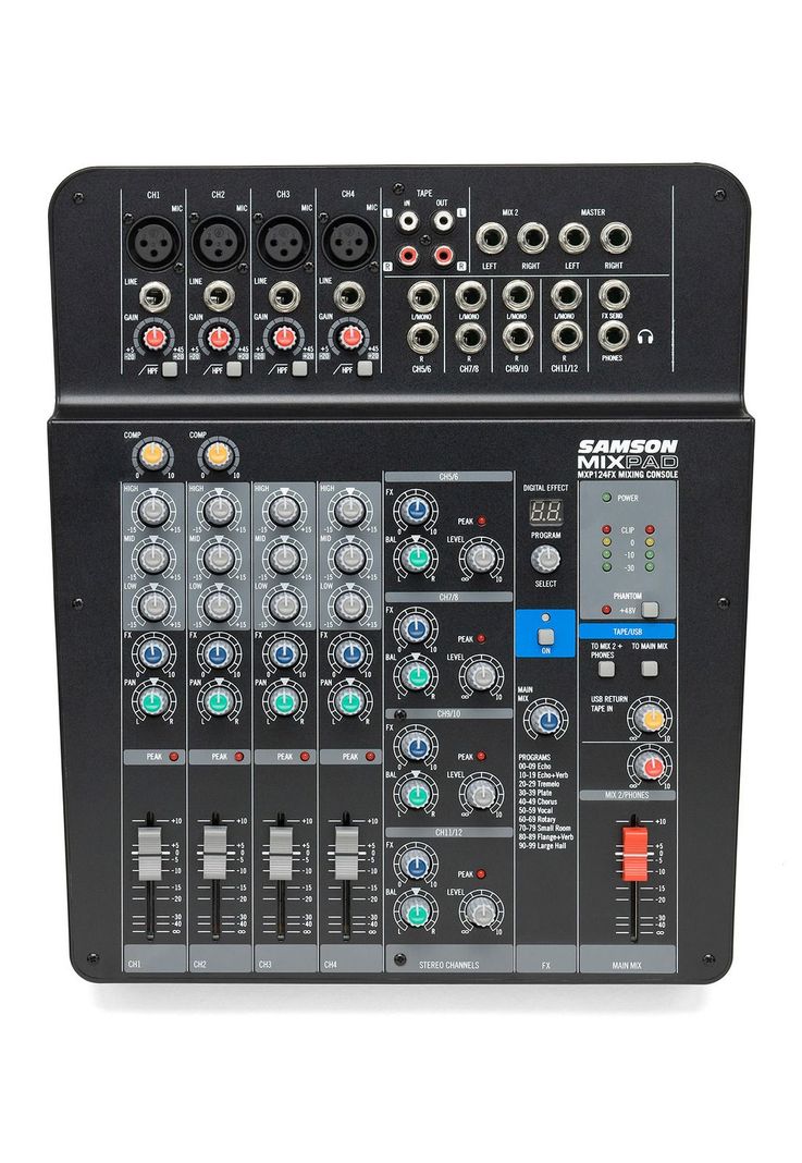 Mixer analogo 12 canales Samson MXP124FX BK-1