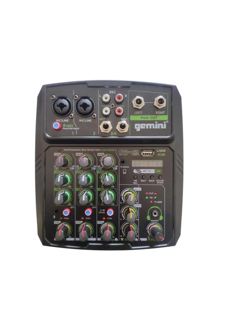Mixer Analogo 4 canales Gemini GE-4CH-0