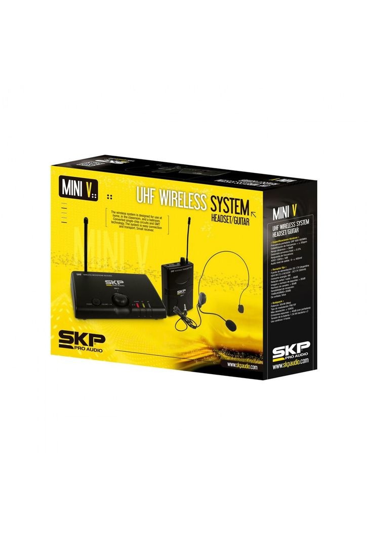 Sistema UHF Inalambrico de Cintillo SKP MINI V-1