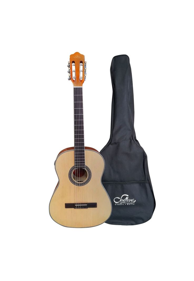 Guitarra Electroacustica Delgada 39" Sevillana 8942 Natural-0