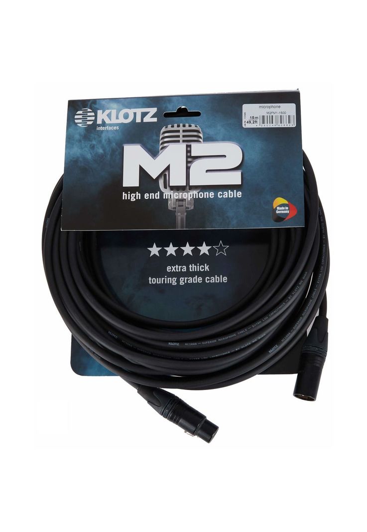 Cable Microfono XLR 15 metros Klotz M2FM1-1500-0