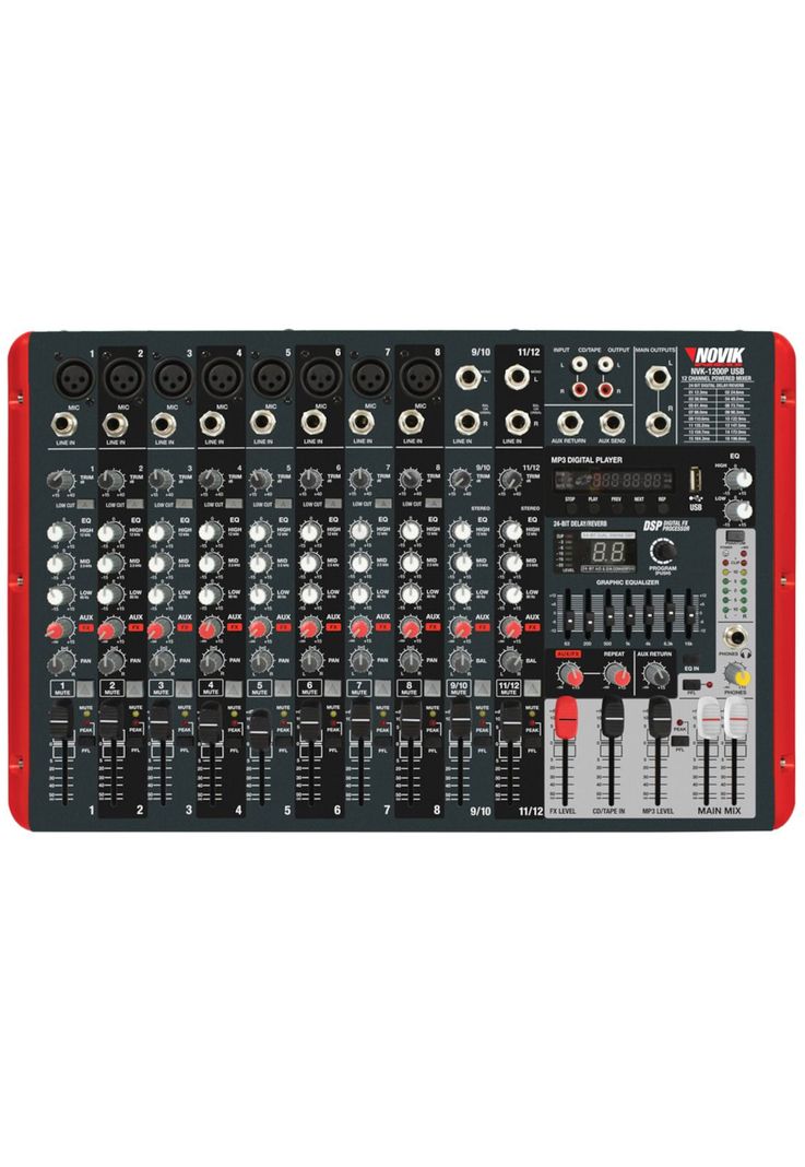 Mixer Amplificado Novik NVK-1200P USB-0